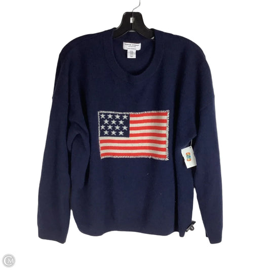 Sweater Cashmere By Clothes Mentor In Navy, Size: M