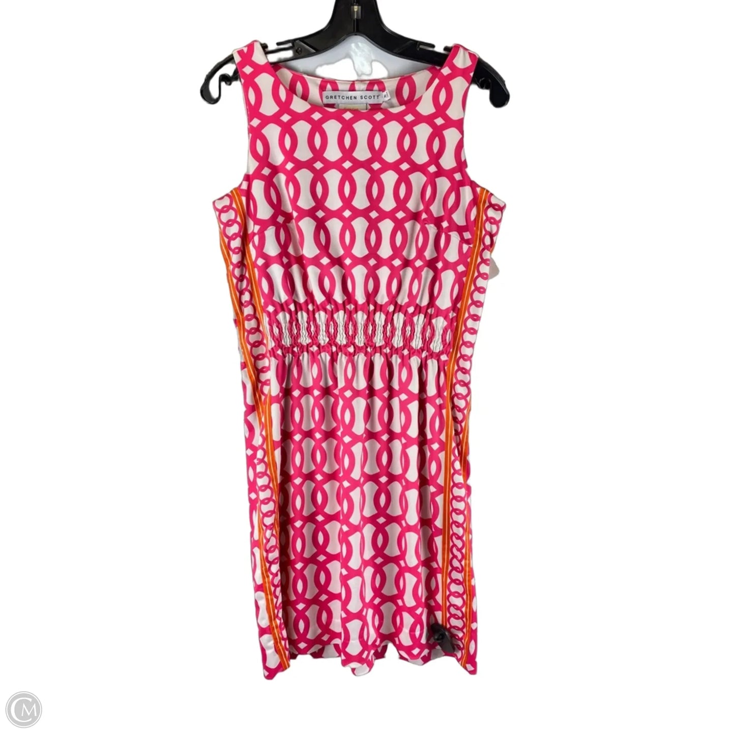 Dress Casual Short By Gretchen Scott In Pink & White, Size: S