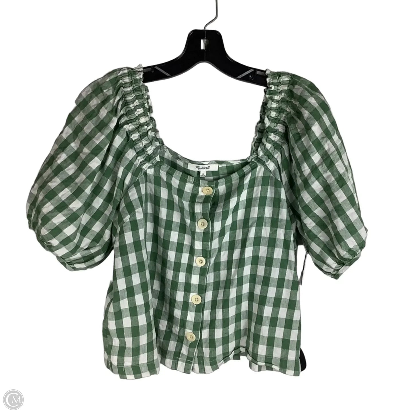 Top Short Sleeve By Madewell In Green, Size: M