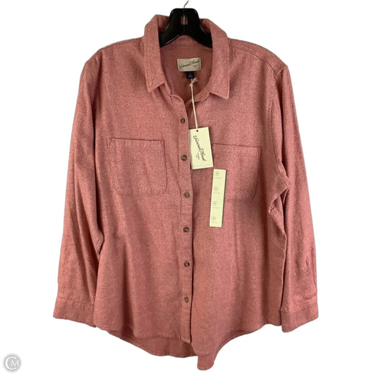 Top Long Sleeve By Universal Thread In Red, Size: M