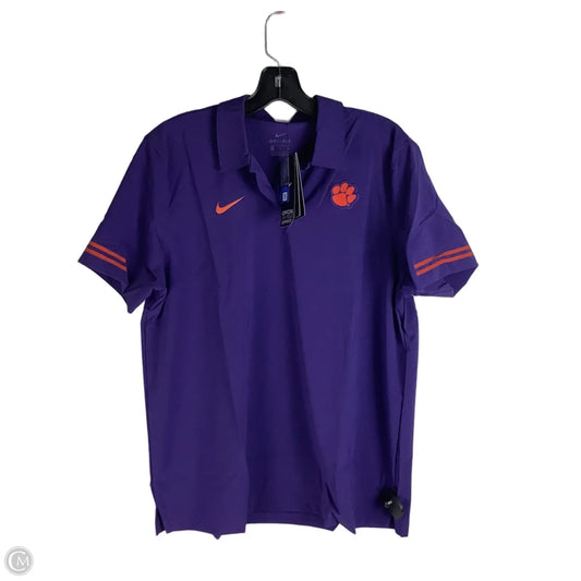 Athletic Top Short Sleeve By Nike Apparel In Purple, Size: Xl