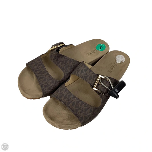 Sandals Flats By Michael By Michael Kors In Brown, Size: 8