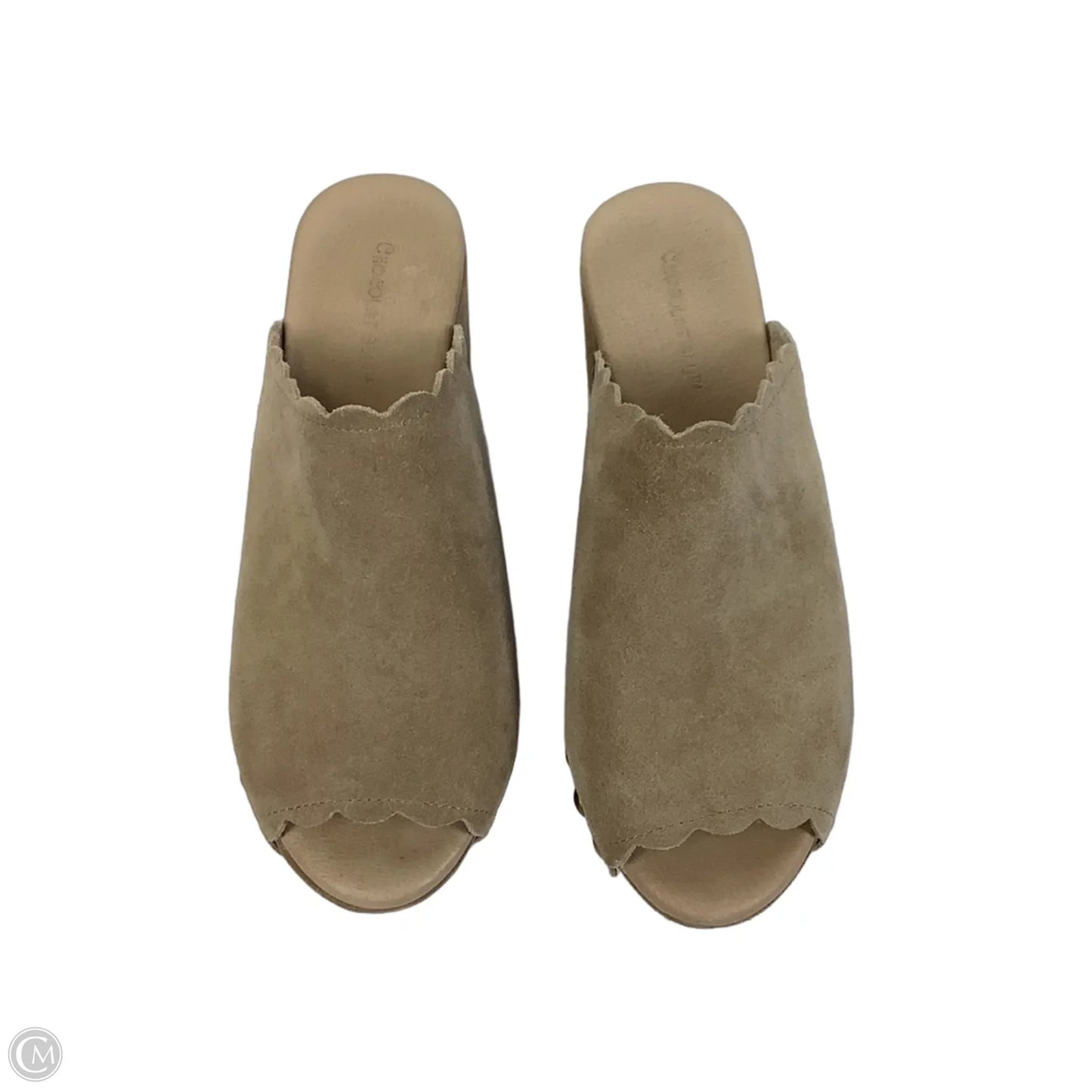 Sandals Heels Block By Clothes Mentor In Tan, Size: 8