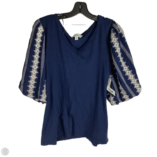 Top Short Sleeve By The Pioneer Woman In Navy, Size: Xxl