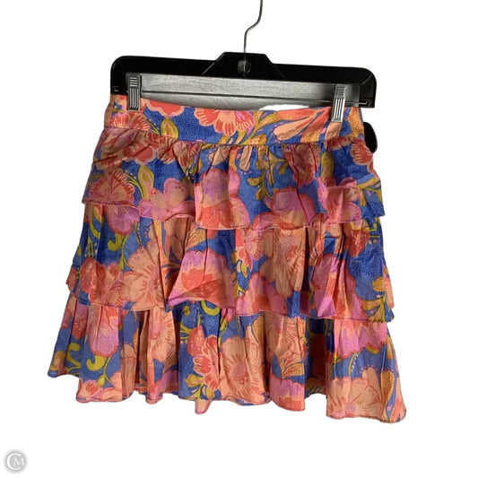 Skirt Mini & Short By Olivaceous In Tropical Print, Size: M