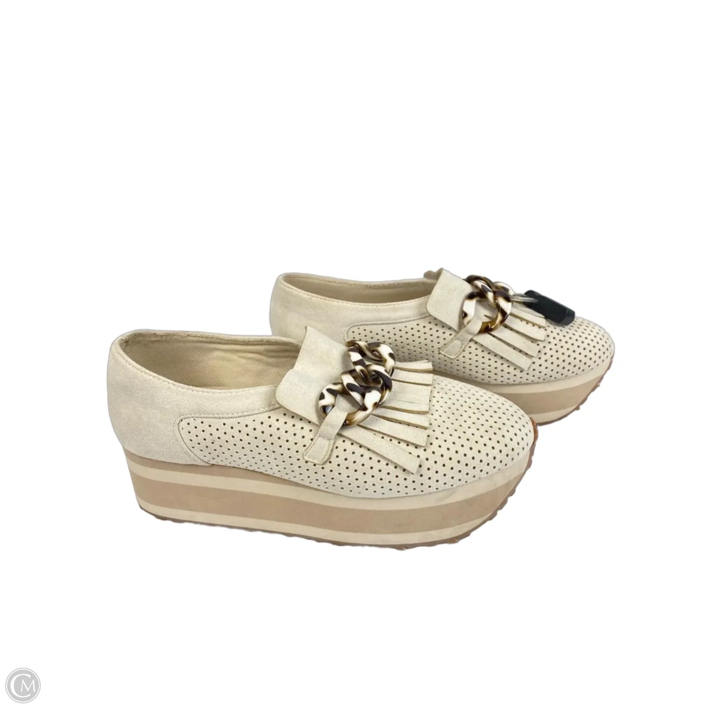 Shoes Sneakers By Pierre Dumas In Cream, Size: 8.5