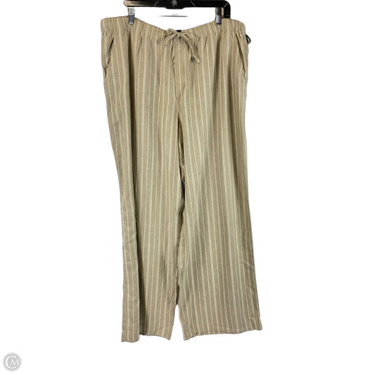 Pants Linen By Gap In Striped Pattern, Size: Xl