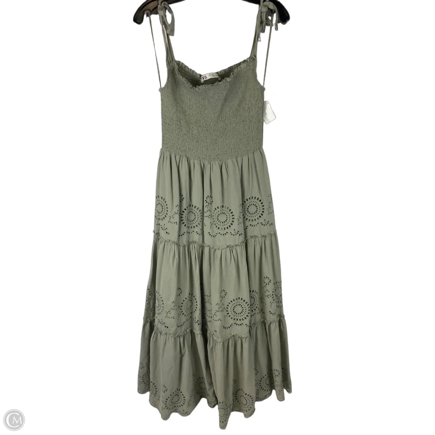 Dress Casual Maxi By Zara In Green, Size: L