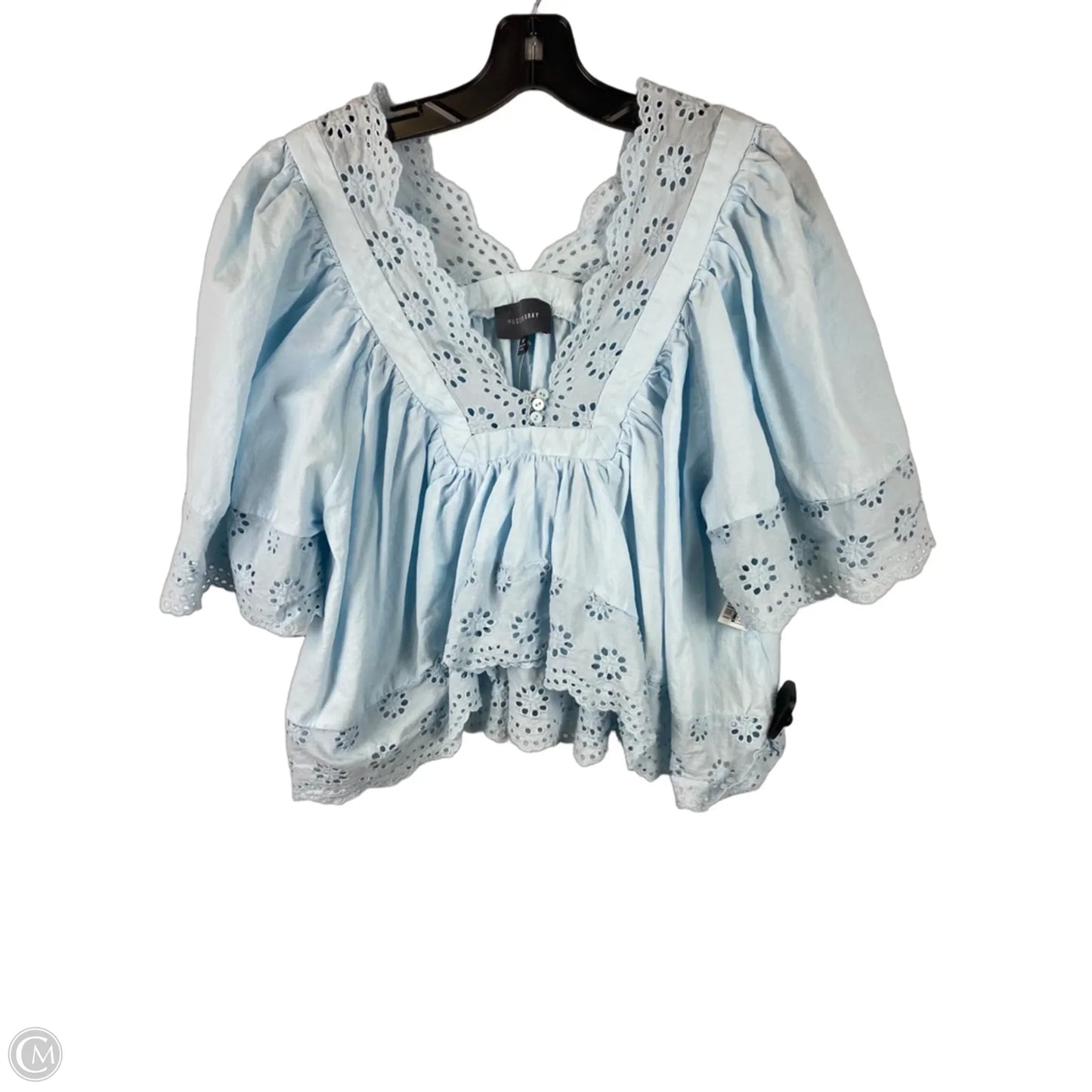 Top Short Sleeve By Cmc In Blue, Size: M