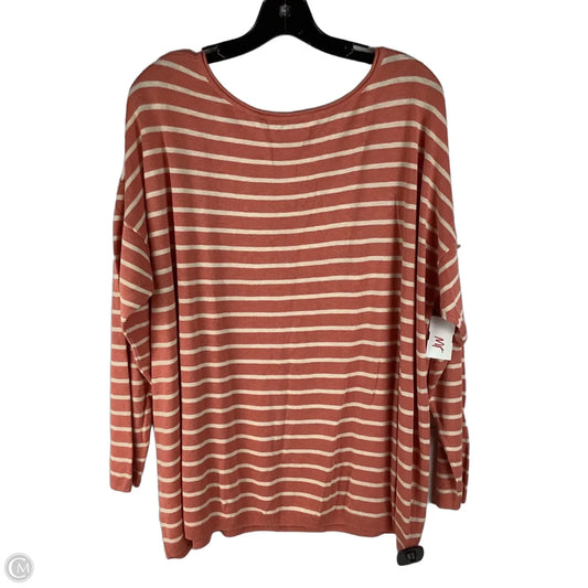Top 3/4th Sleeve By Talbots In Striped Pattern, Size: 2x