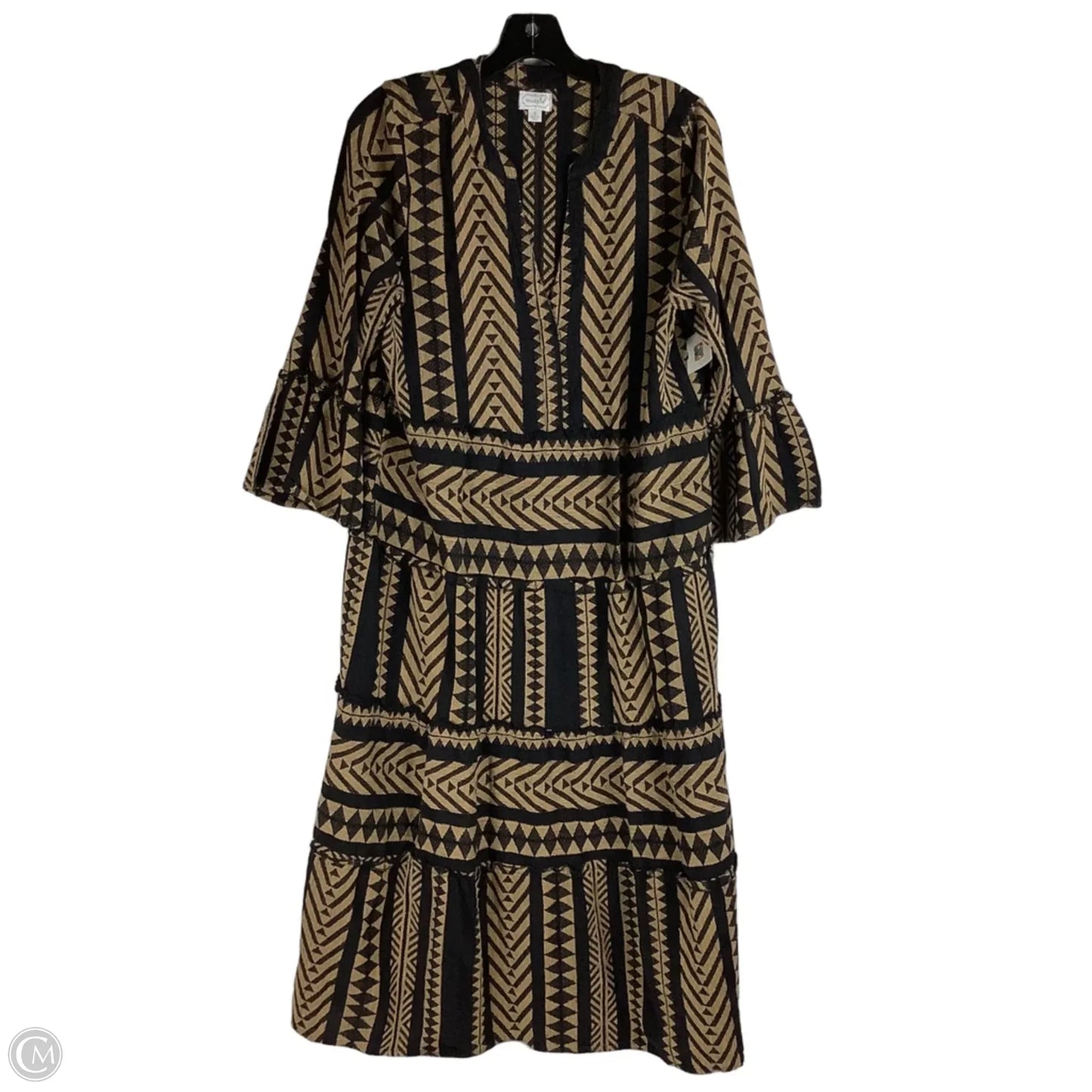 Dress Casual Maxi By Mudpie In Black & Brown, Size: S