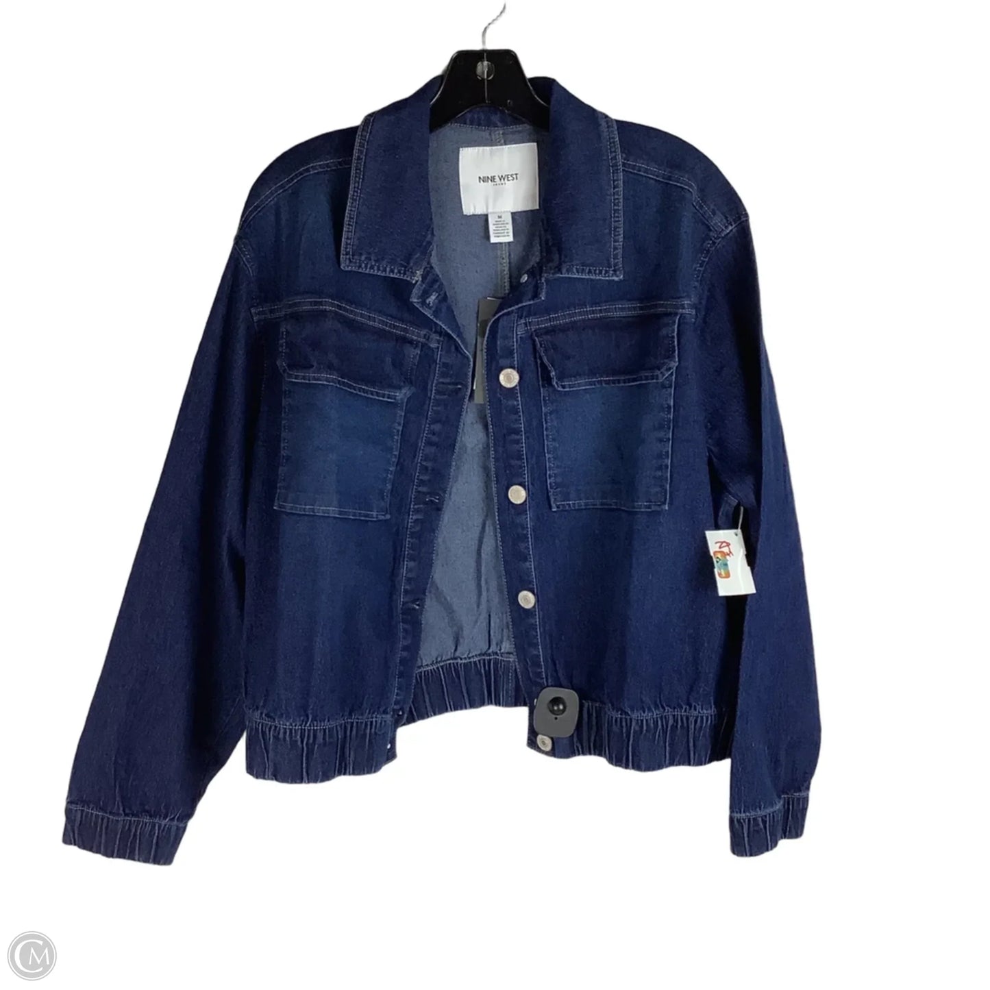 Jacket Denim By Nine West In Blue Denim, Size: M