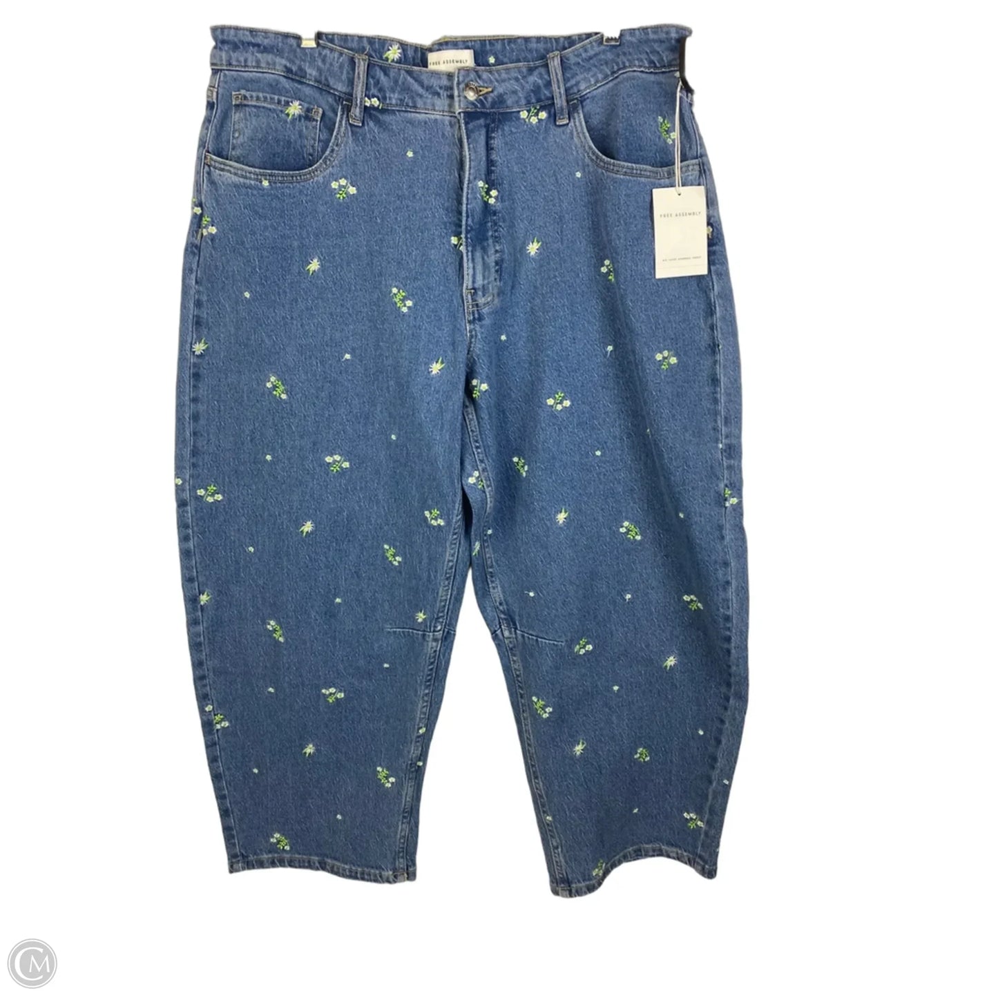 Jeans Wide Leg By Free Assembly In Blue Denim, Size: 16