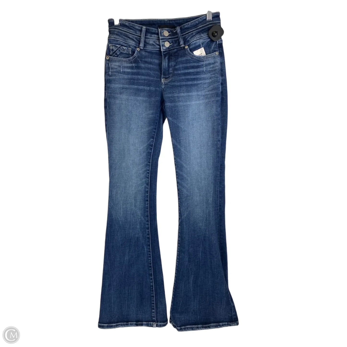 Jeans Flared By Buckle Black In Blue Denim, Size: 2
