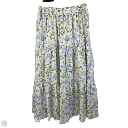 Skirt Maxi By Hill House In Blue & Green, Size: L
