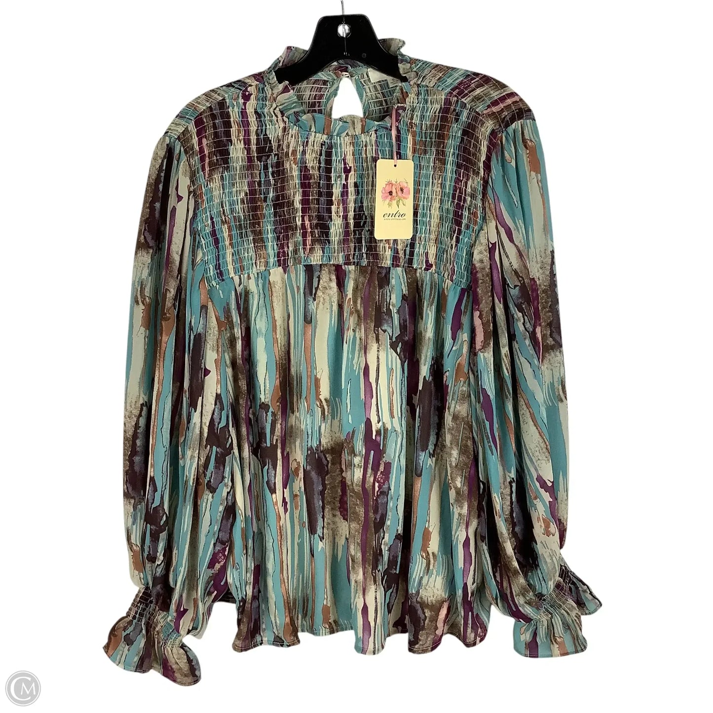 Top Long Sleeve By Entro In Multi-colored, Size: S