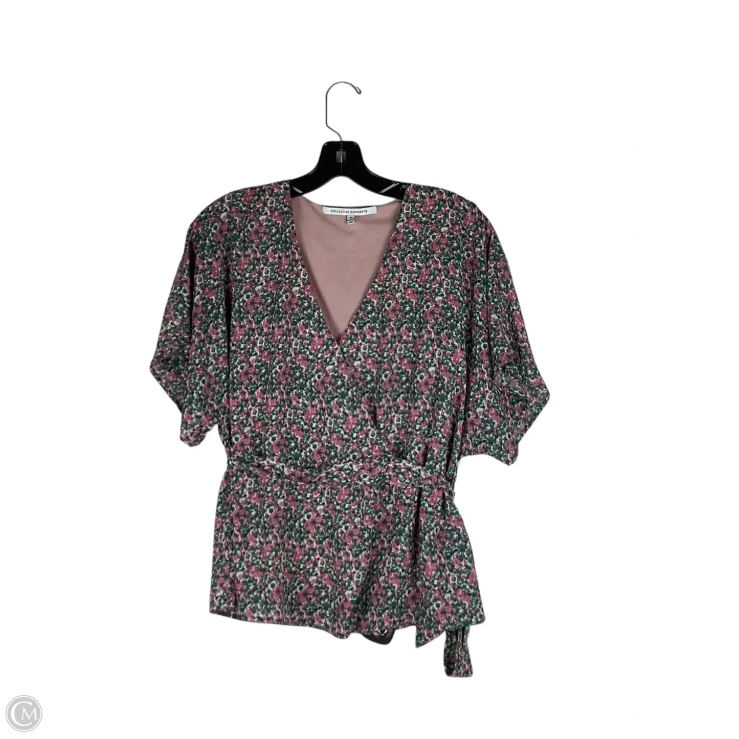 Top Short Sleeve By Collective Concepts In Floral Print, Size: S