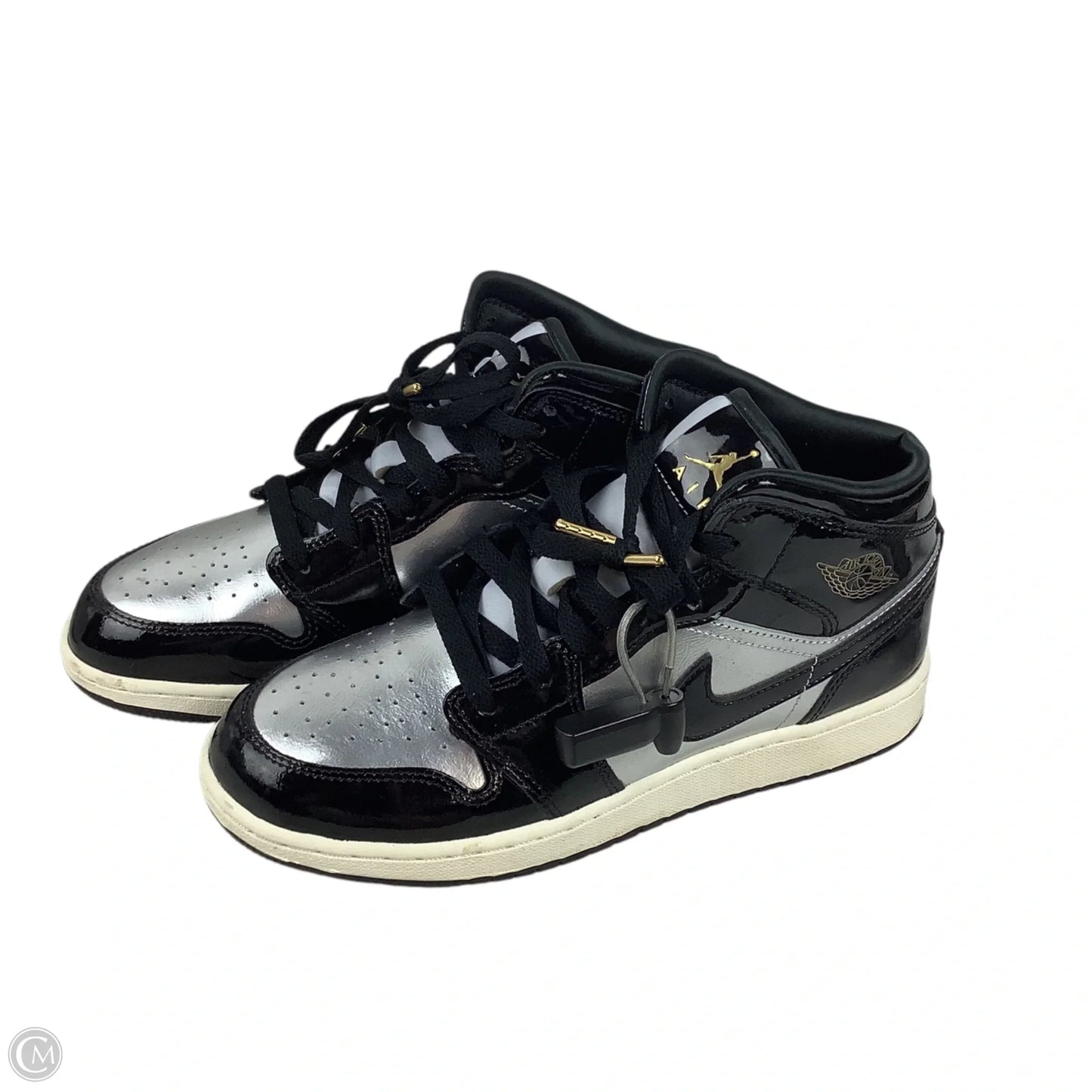 Shoes Sneakers By Jordan In Black & Grey, Size: 7 YOUTH (8.5)