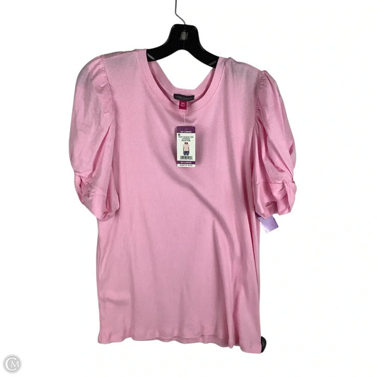 Top Short Sleeve By Vince Camuto In Pink, Size: Xxl