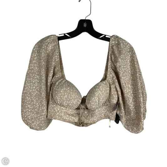 Top Short Sleeve By Clothes Mentor In Tan, Size: S