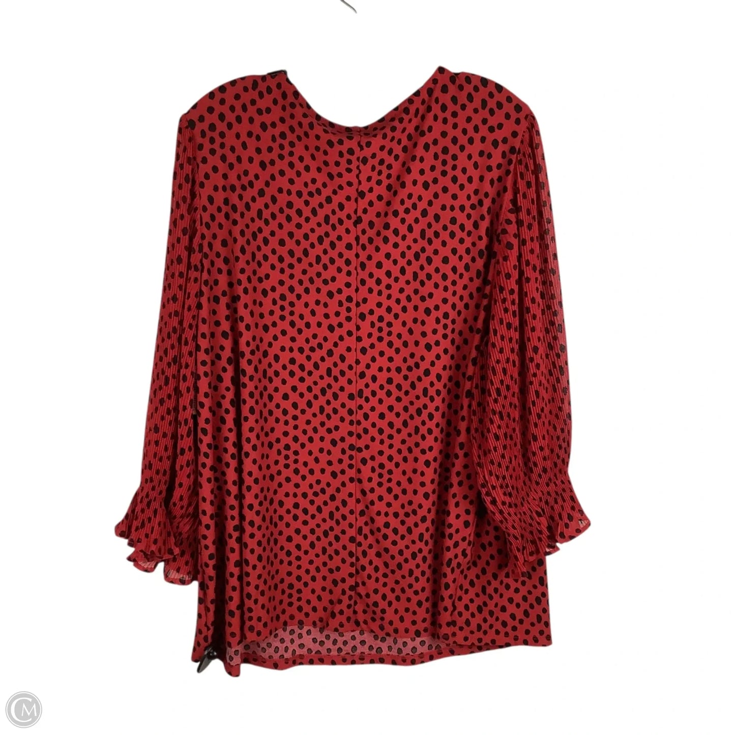 Top Long Sleeve By Cato In Red, Size: 3x (22/24)