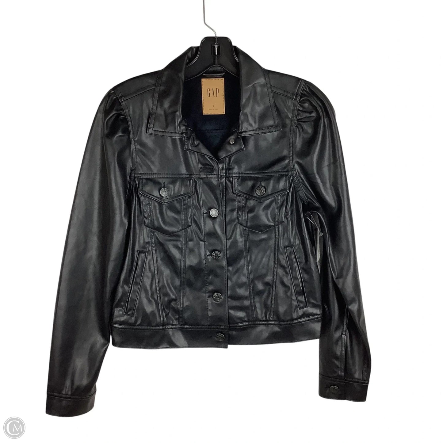 Jacket Moto By Gap In Black, Size: S