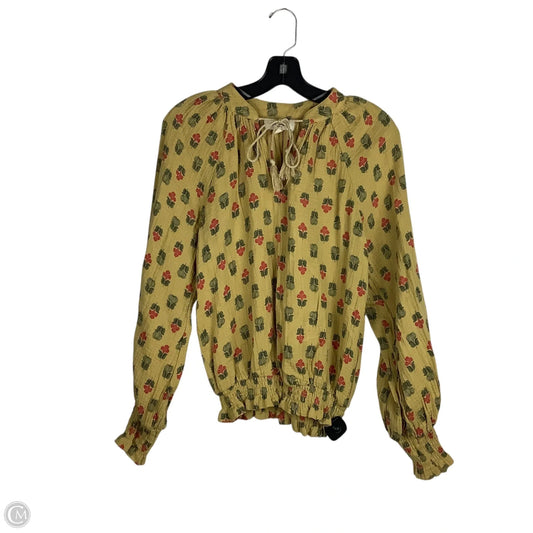 Top Long Sleeve By Porridge In Yellow, Size: Xs