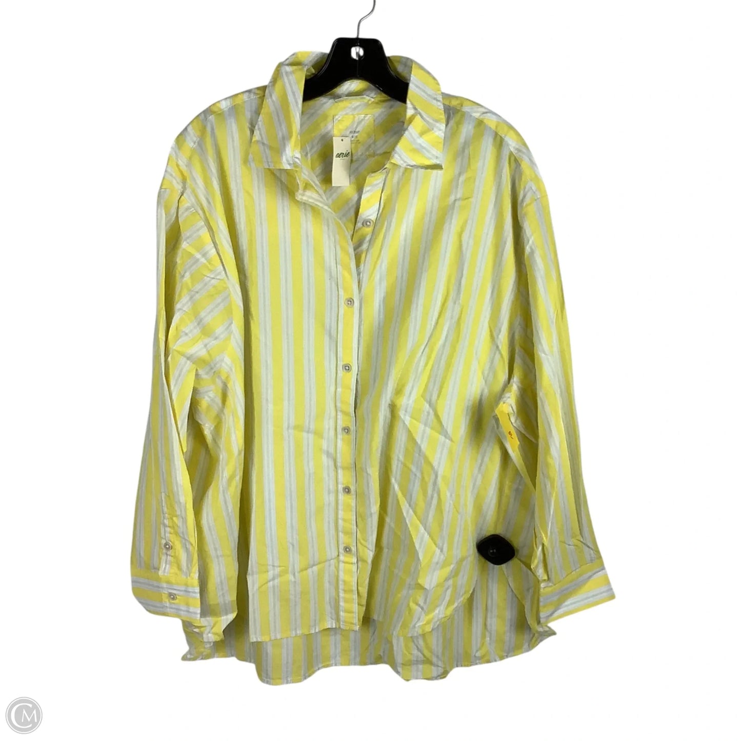 Top Long Sleeve By Aerie In Yellow, Size: M