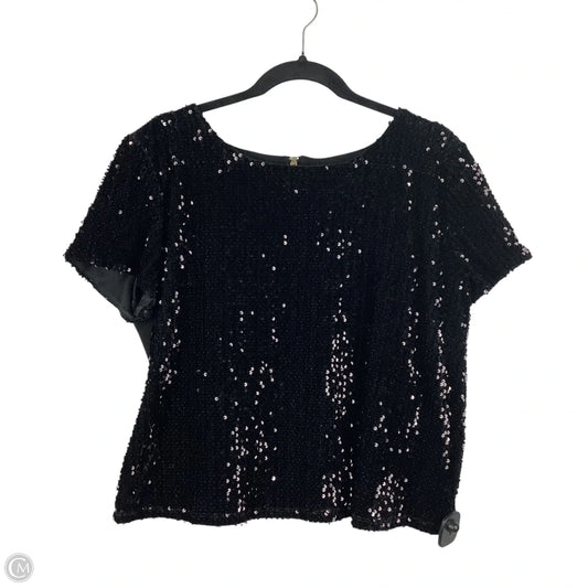 Top Short Sleeve By Clothes Mentor In Black, Size: 1x