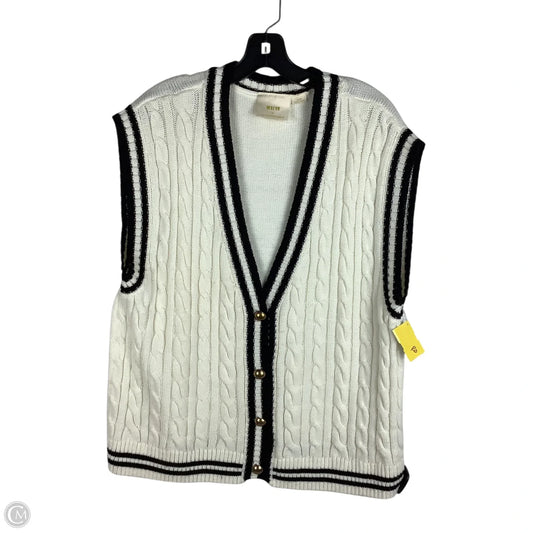 Vest Sweater By Maeve In White, Size: Xl