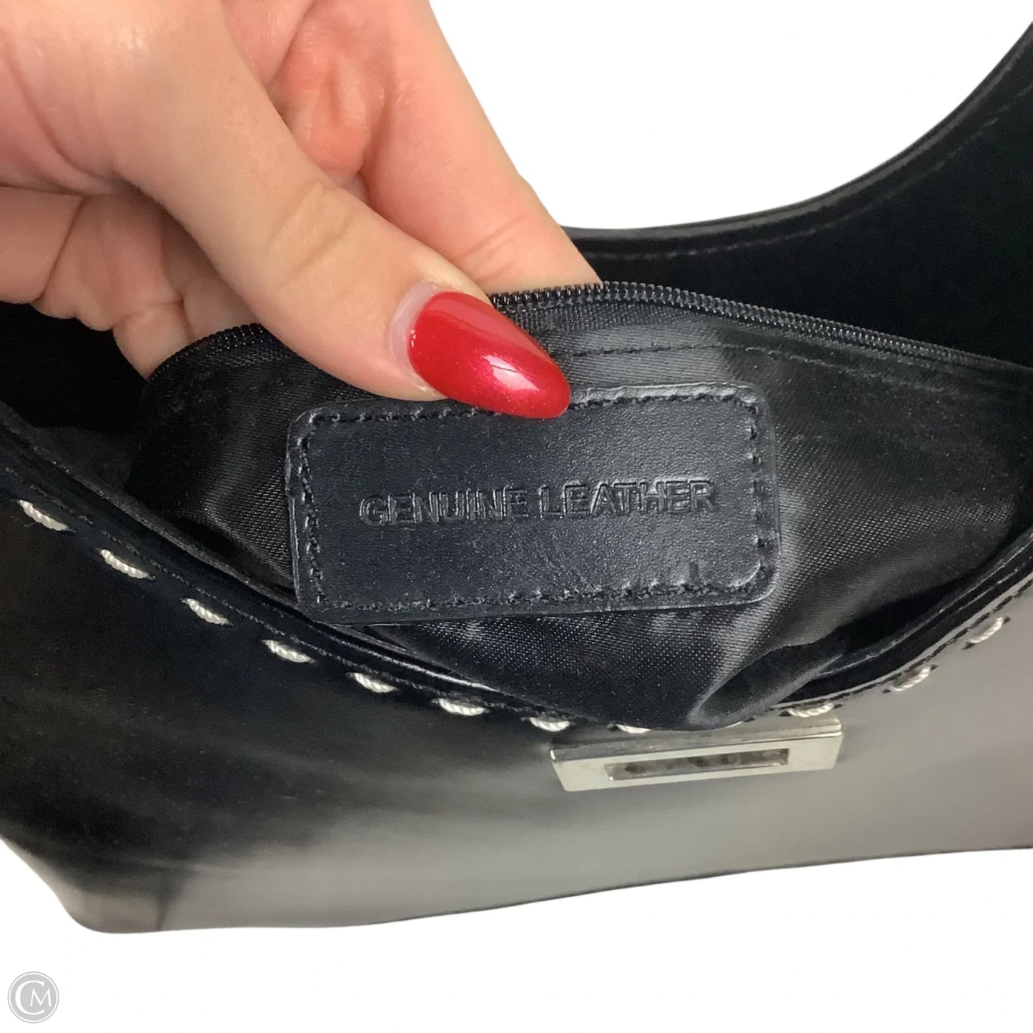 Handbag Leather By Clothes Mentor, Size: Medium