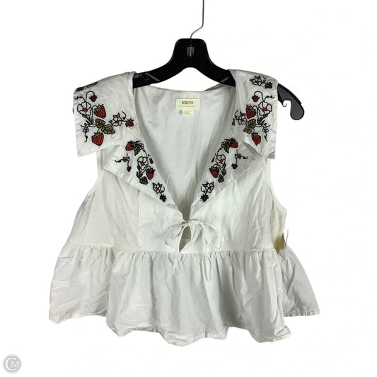 Top Sleeveless By Maeve In White, Size: L