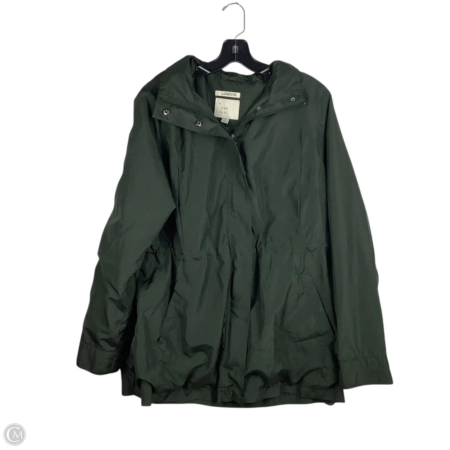 Jacket Windbreaker By A New Day In Green, Size: Xl