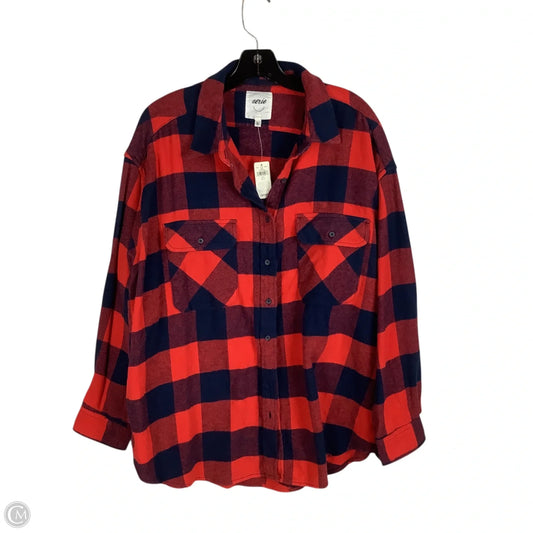 Top Long Sleeve By Aerie In Red, Size: L
