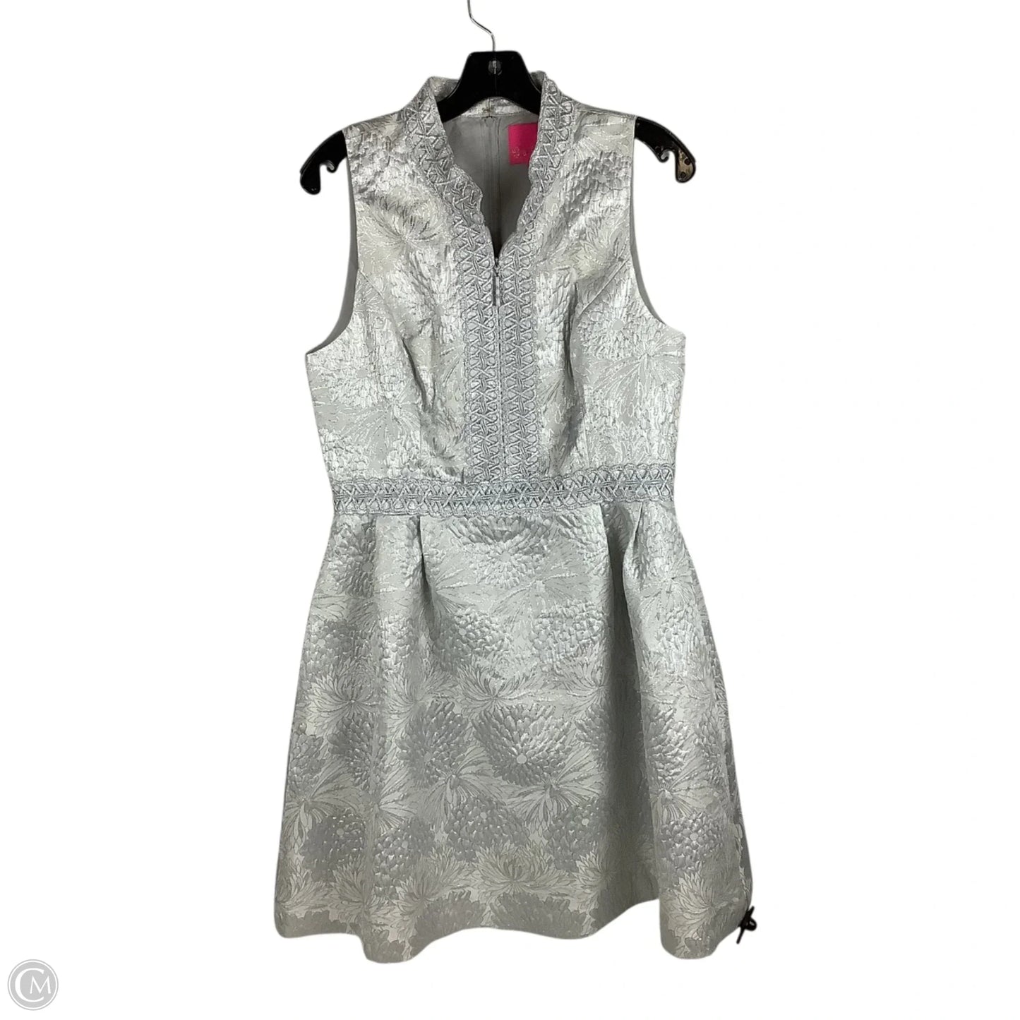 Dress Designer By Lilly Pulitzer In Silver, Size: 10