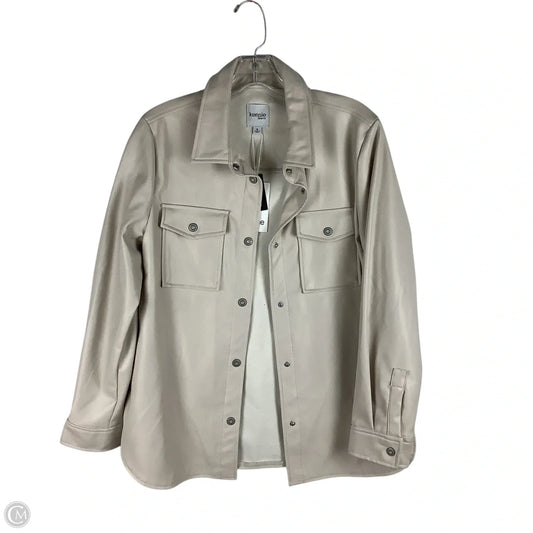 Jacket Shirt By Kensie In Cream, Size: S