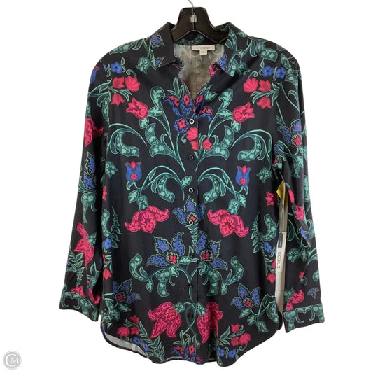 Top Long Sleeve By Chicos In Floral Print, Size: S