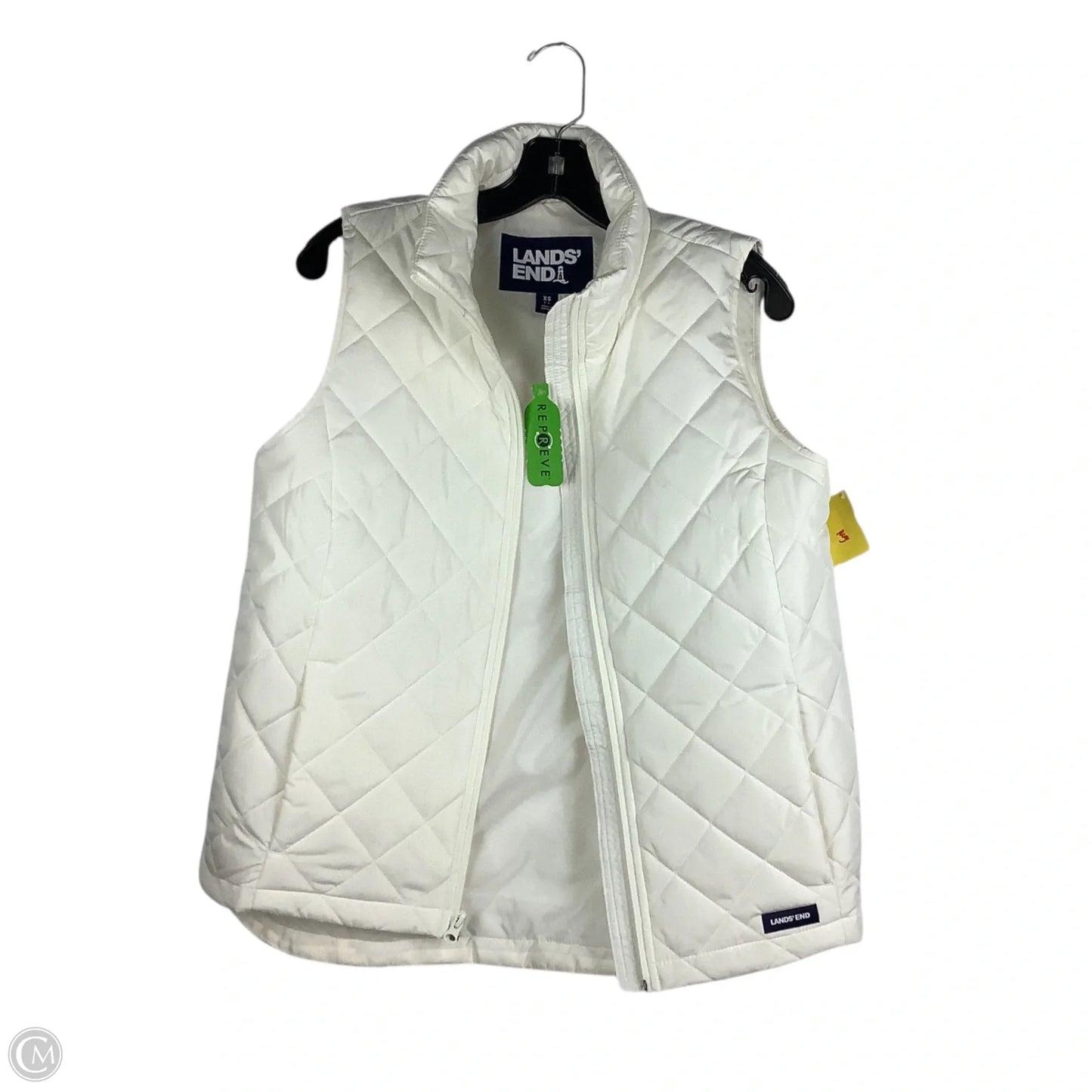 Vest Puffer & Quilted By Lands End In White, Size: Xs