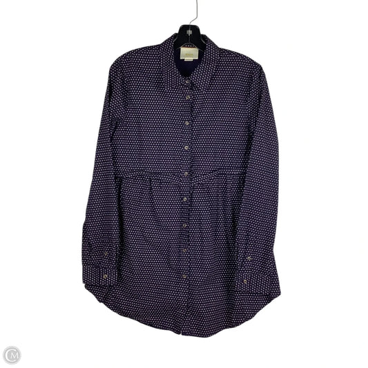 Top Long Sleeve By Maeve In Navy, Size: M