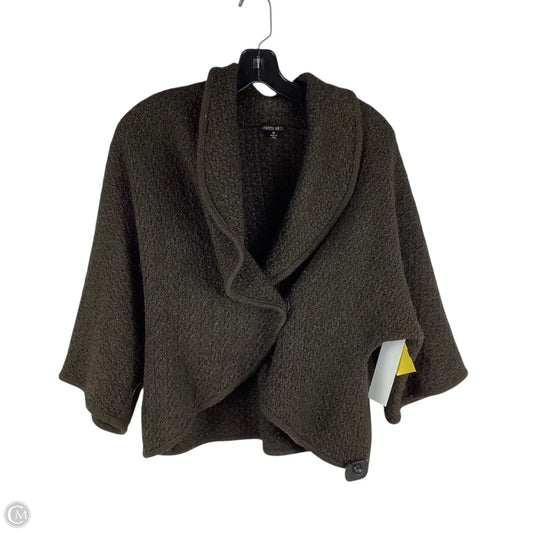Sweater Cardigan Designer By Lafayette 148 In Brown, Size: M