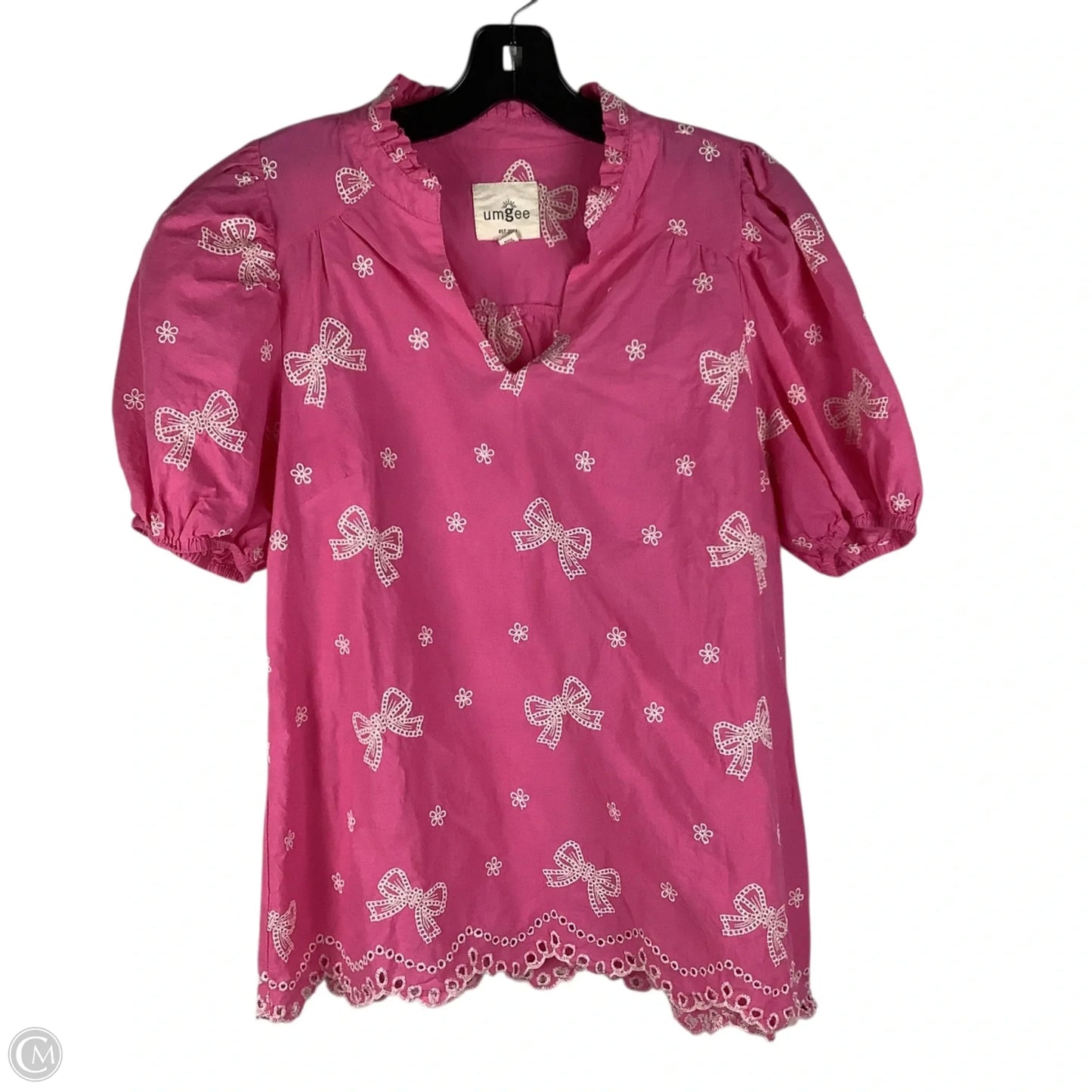 Top Short Sleeve By Umgee In Pink, Size: M