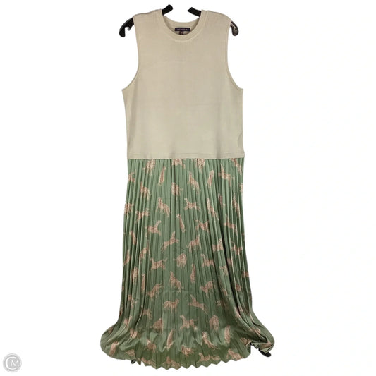 Dress Party Long By Skies Are Blue In Cream & Green, Size: Xl