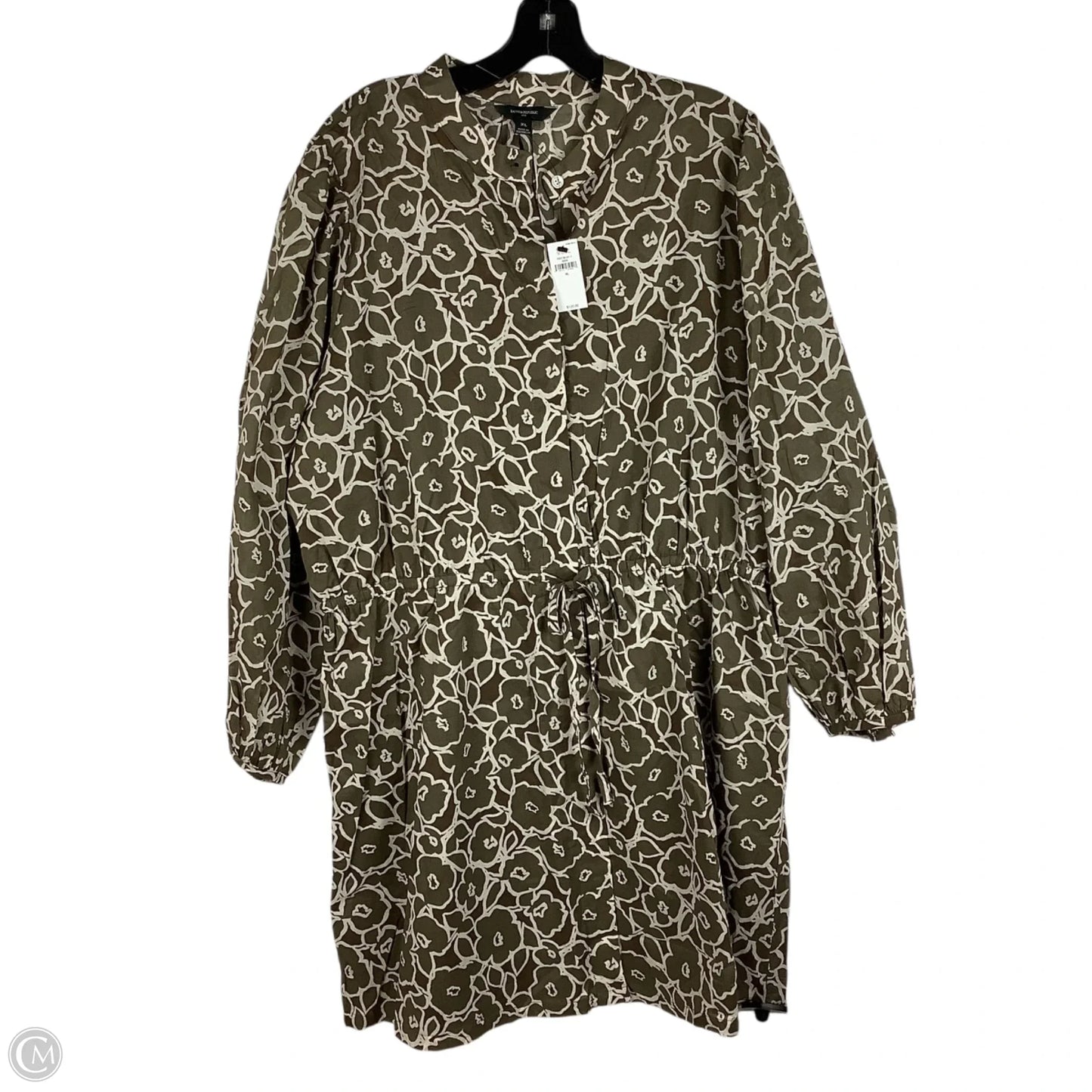 Dress Casual Midi By Banana Republic In Green, Size: Xl