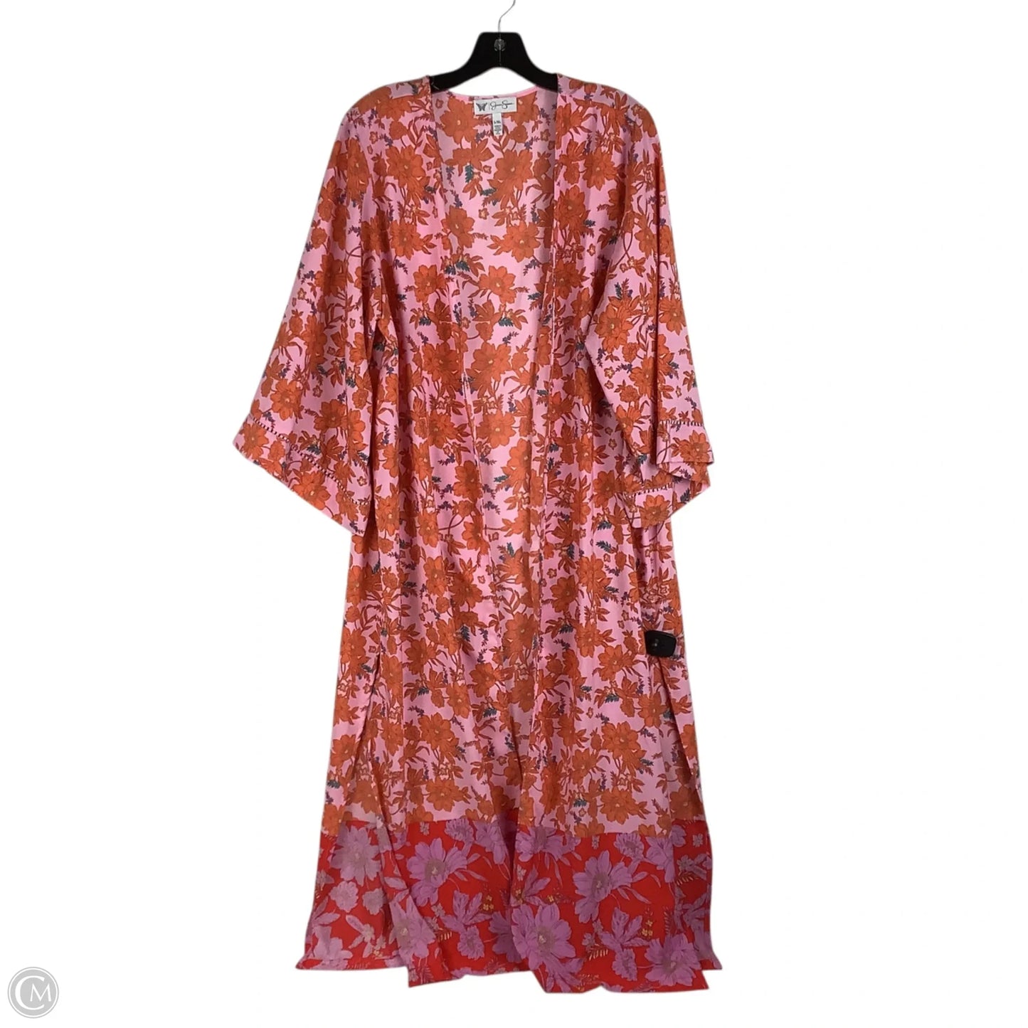 Kimono By Jessica Simpson In Orange & Pink, Size: L/XL