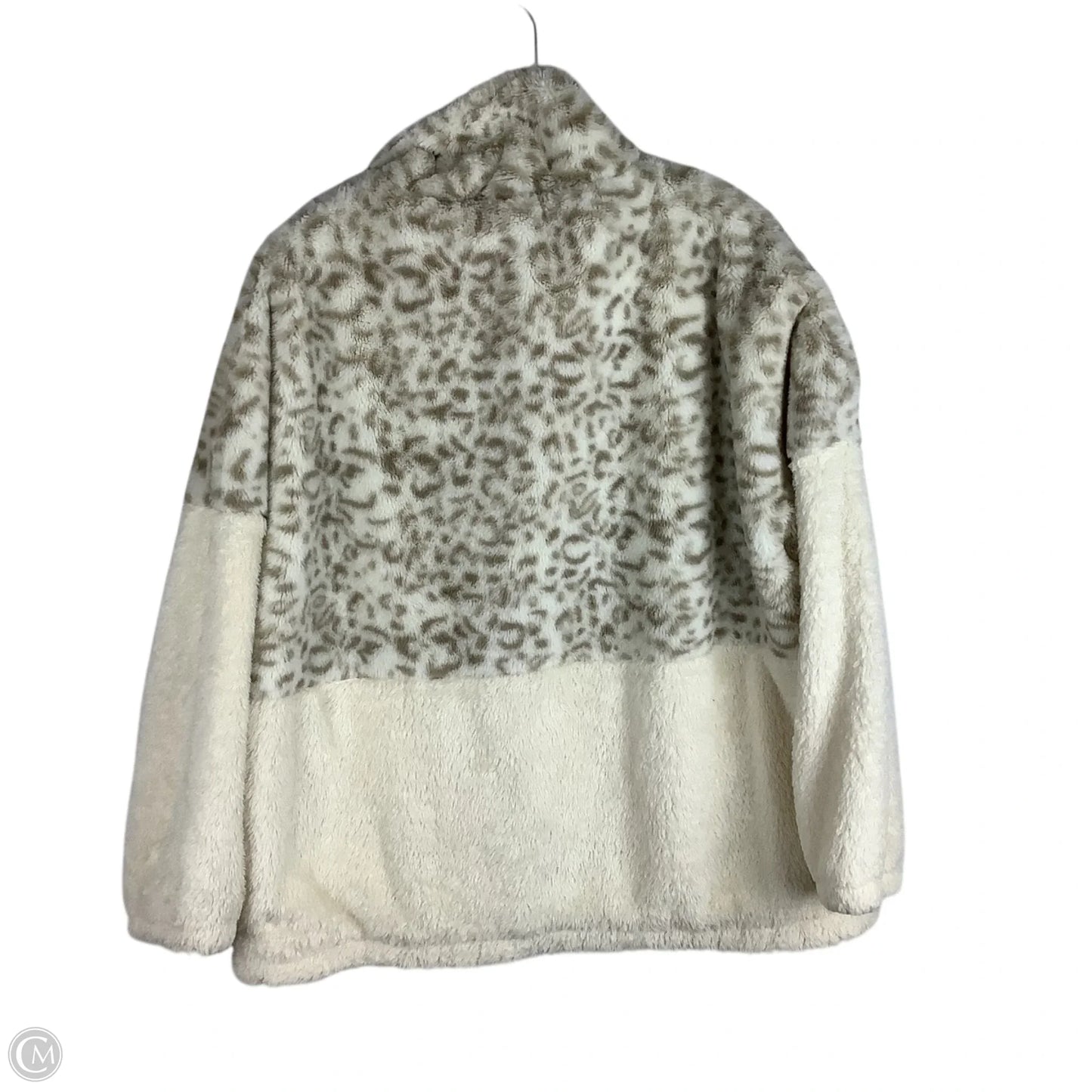 Jacket Faux Fur & Sherpa By Entro In Cream, Size: L