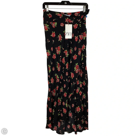 Skirt Maxi By Zara In Floral Print, Size: S