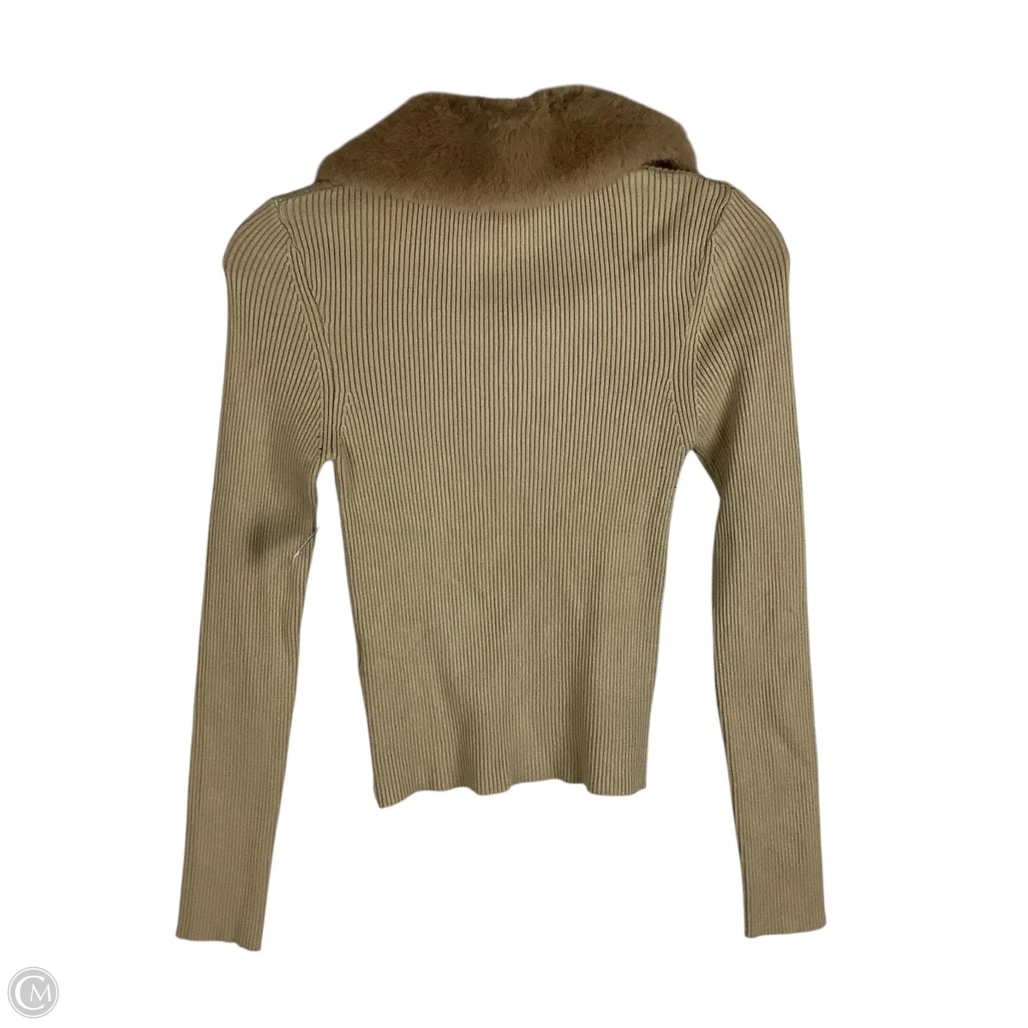 Top Long Sleeve By Zara In Cream, Size: M (fitted)