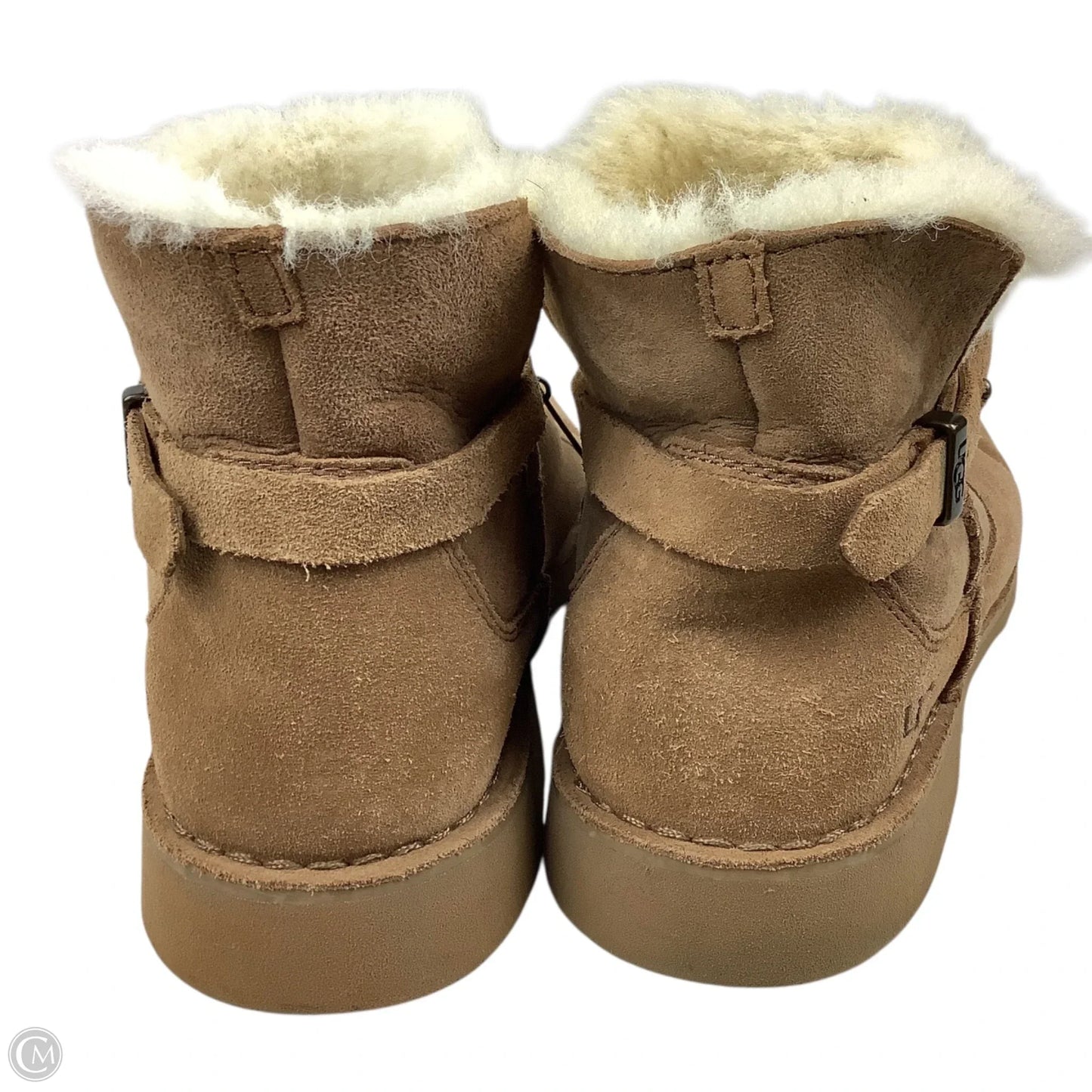 Boots Designer By Ugg In Brown, Size: 9