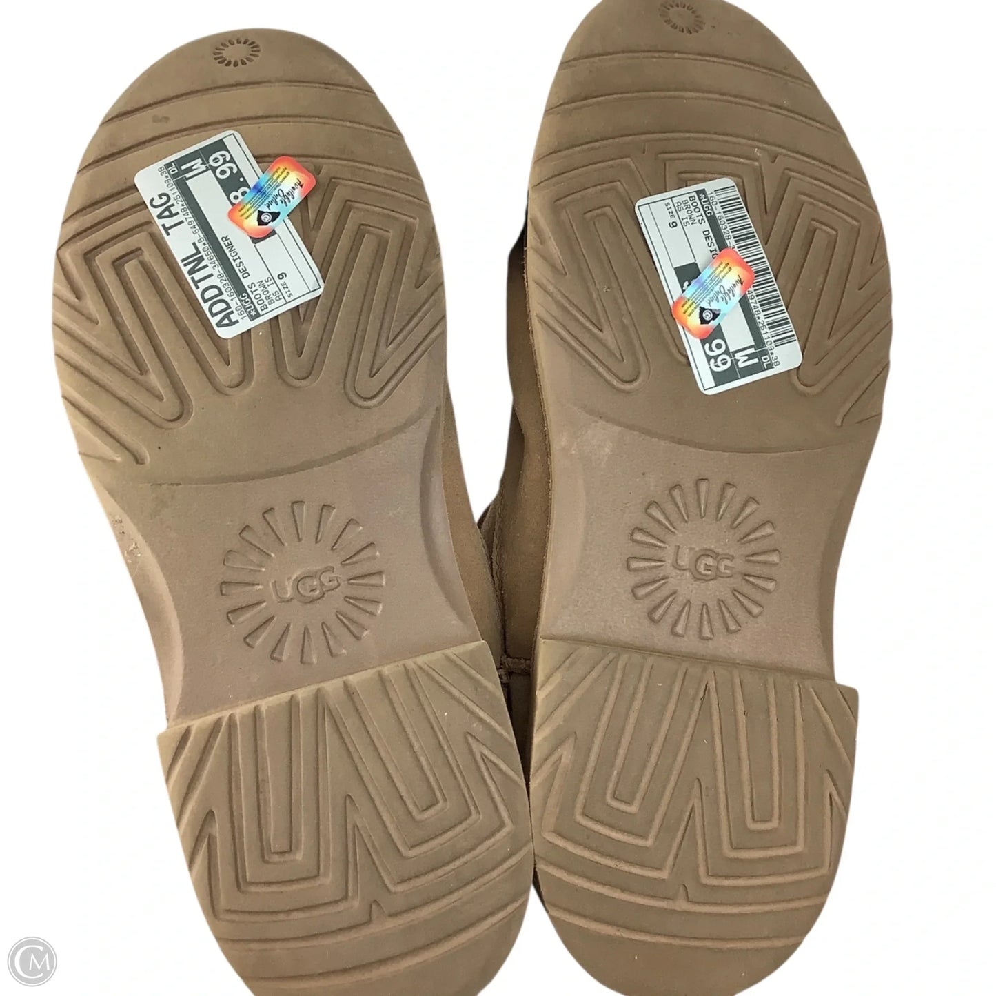 Boots Designer By Ugg In Brown, Size: 9