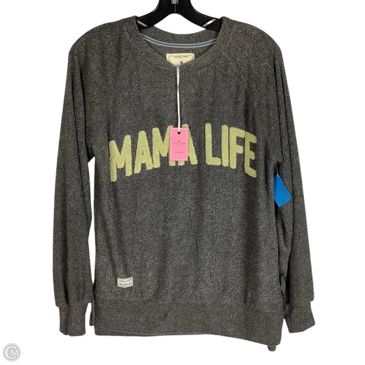 Top Long Sleeve By Simply Southern In Grey, Size: S